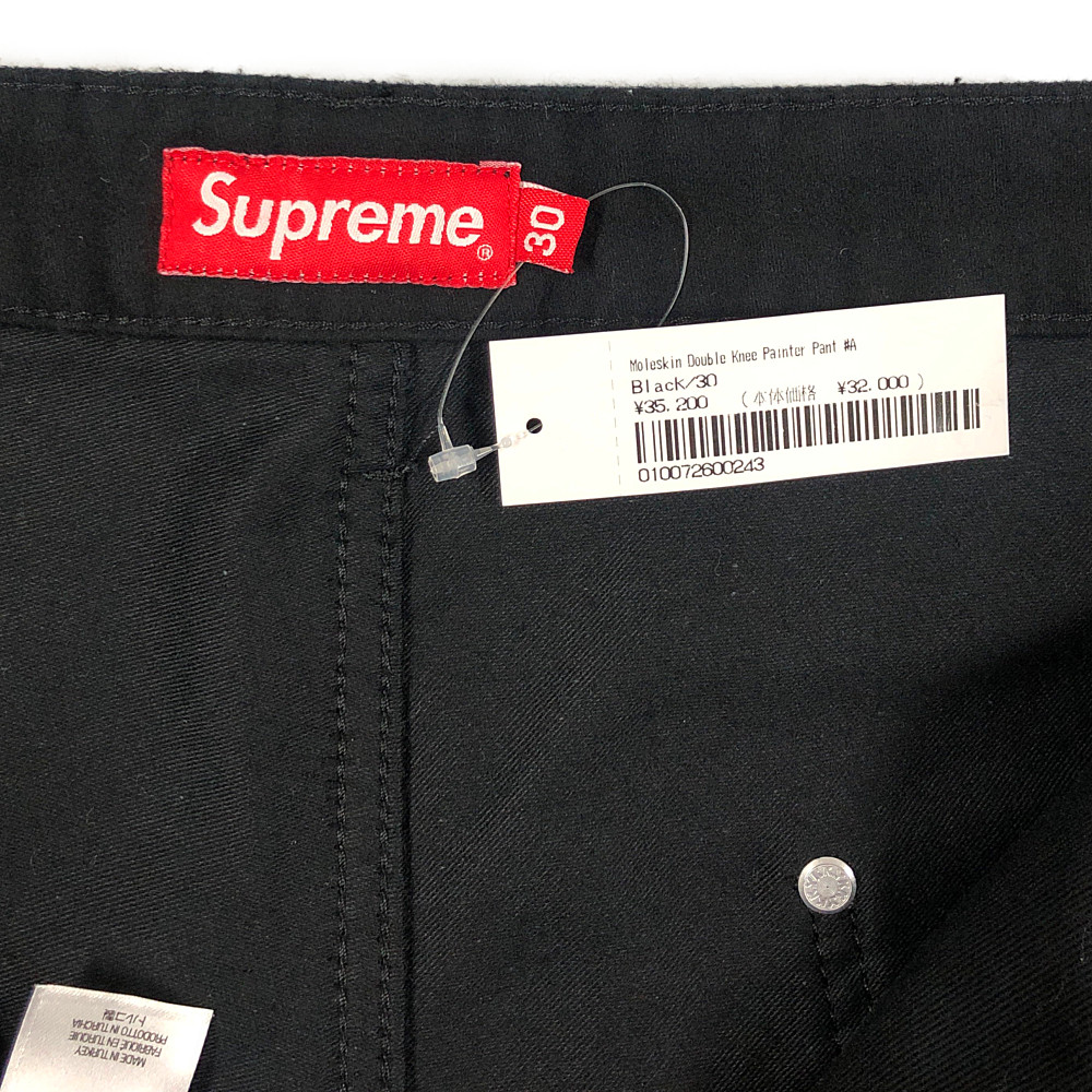 SUPREME 23AW Moleskin Double Knee Painter Pant black 30