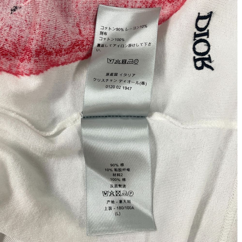 DIOR×KENNY SCHARF 193J650A0700 T-shirt white L Genuine