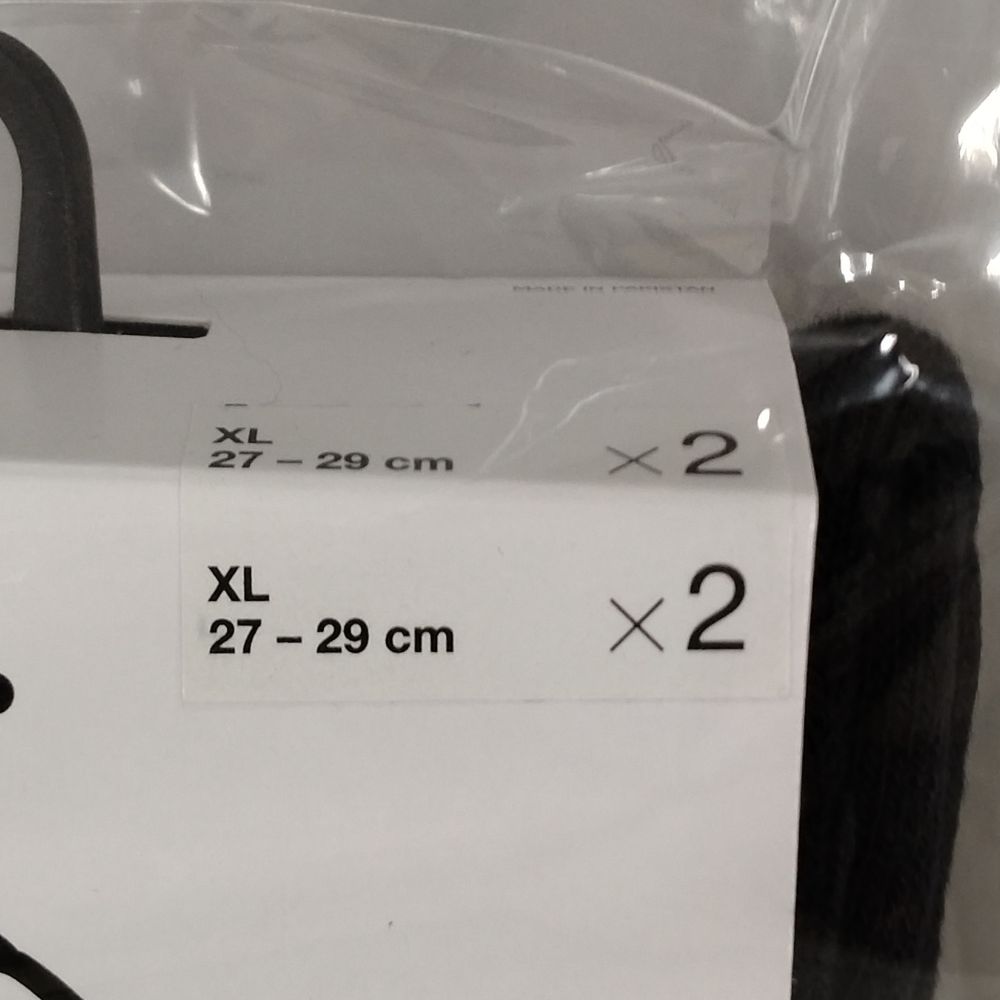 SUPREME Crew Socks (2 Pack) Jordan black XL(27~29cm) Genuine