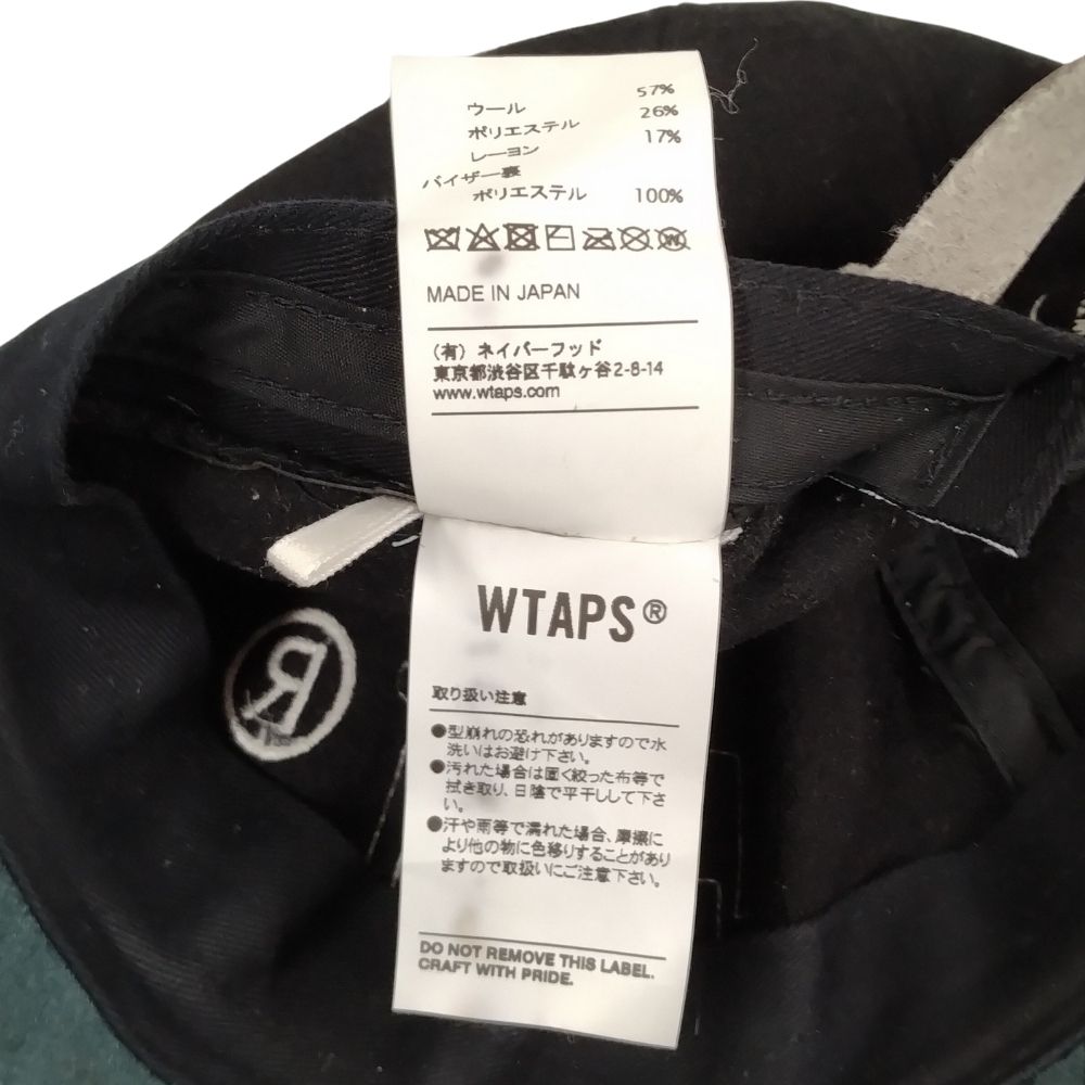 帽子 WTAPS 18AW T-6 MELTON CAP BLACK WTAPS 18AW T-6 CAP WOPO MELTON WT logo patch cap Genuine