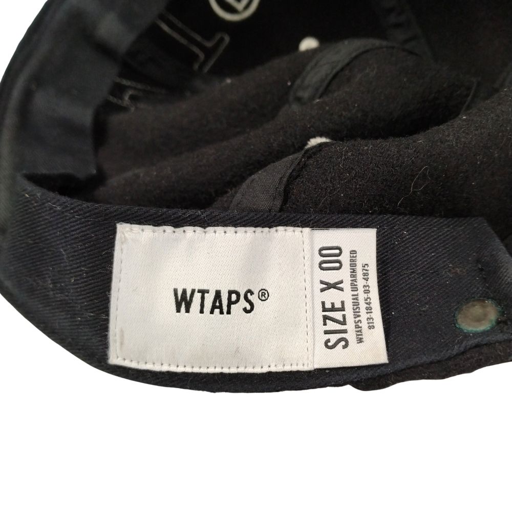 帽子 WTAPS 18AW T-6 MELTON CAP BLACK WTAPS 18AW T-6 CAP WOPO MELTON WT logo patch cap Genuine