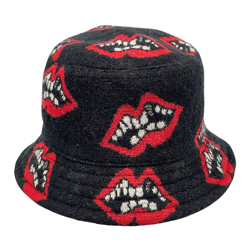 本命ギフト U PPO BOY MATTY HEARTS CHROME BUCKET made silk cashmere hat 帽子