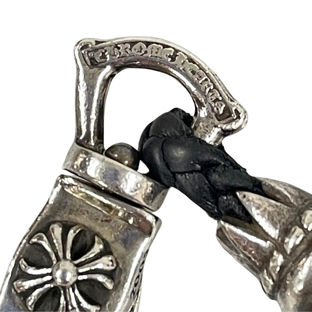 クロムハーツ CHランヤード クロス ダガー ネックストラップ ネックレス 革紐 クロムハーツ ランヤード CHX レザー ネックレス CHROME HEARTS クロム