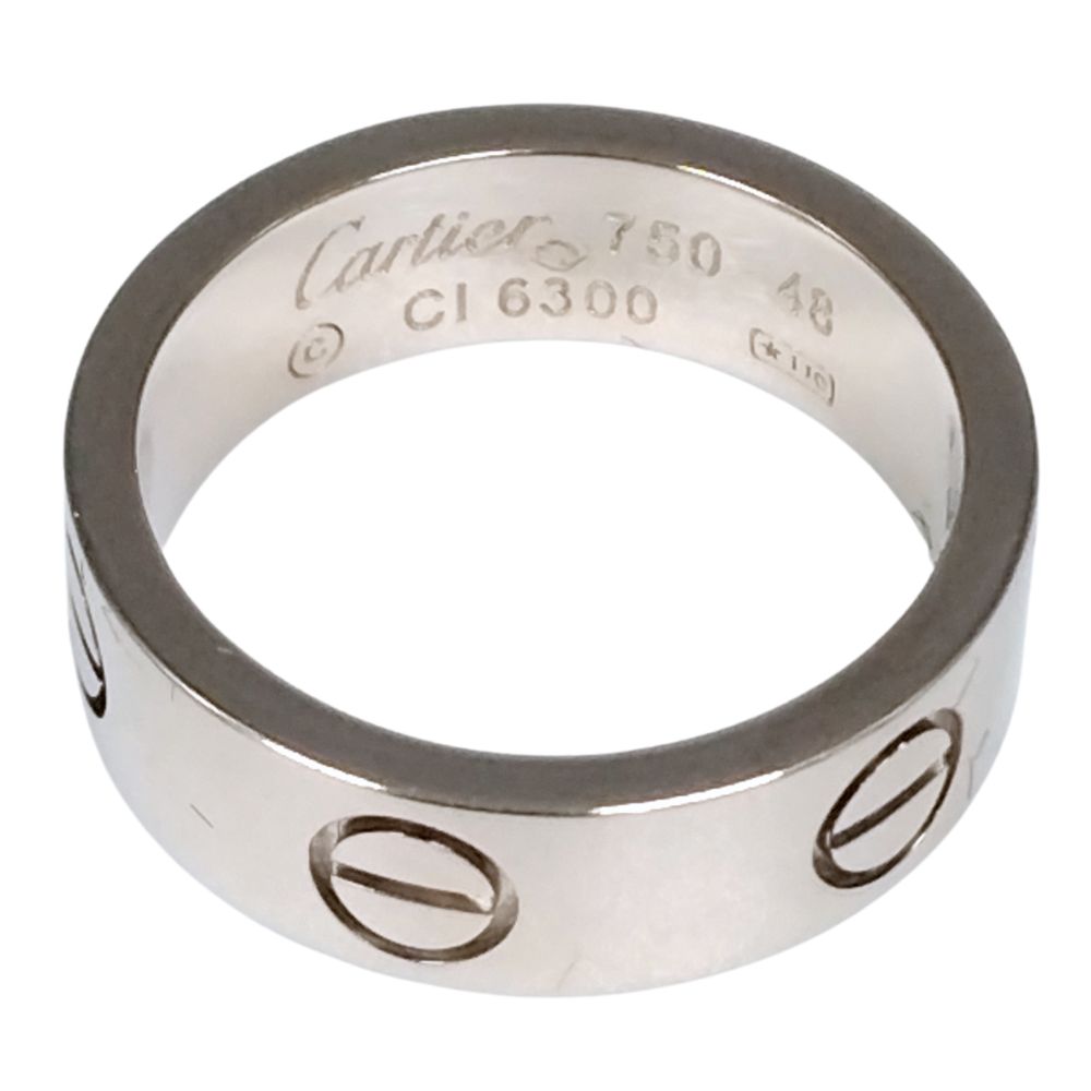 CARTIER 750 White Gold Love Ring 48 Genuine / 40519 | eBay