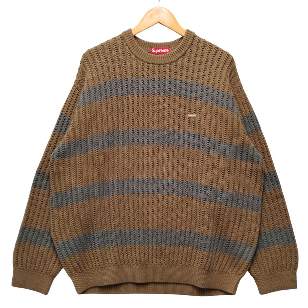 トップス 25SS Supreme Loose Gauge Stripe Sweater SUPREME 25SS Loose Gauge Stripe Small Box Sweater Knit khaki