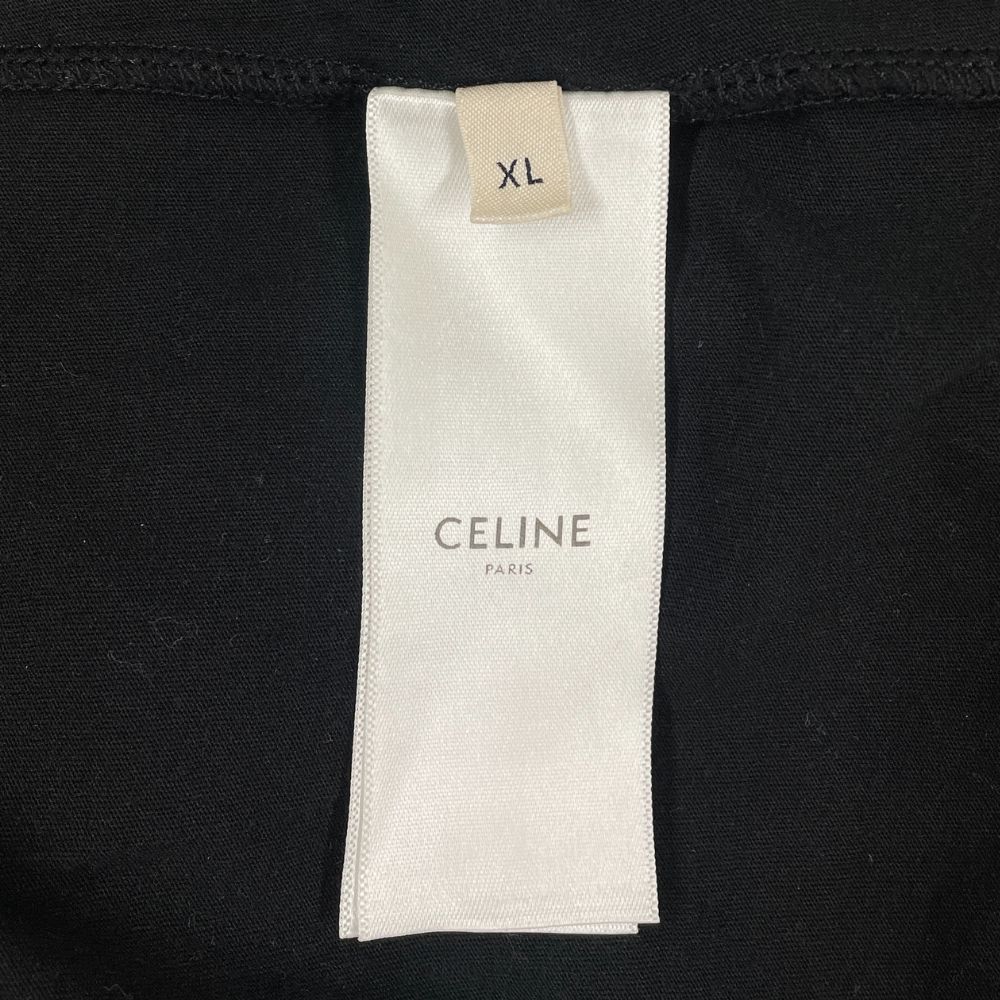 CELINE X008370E logo print t-shirt black XL Genuine / Z2135