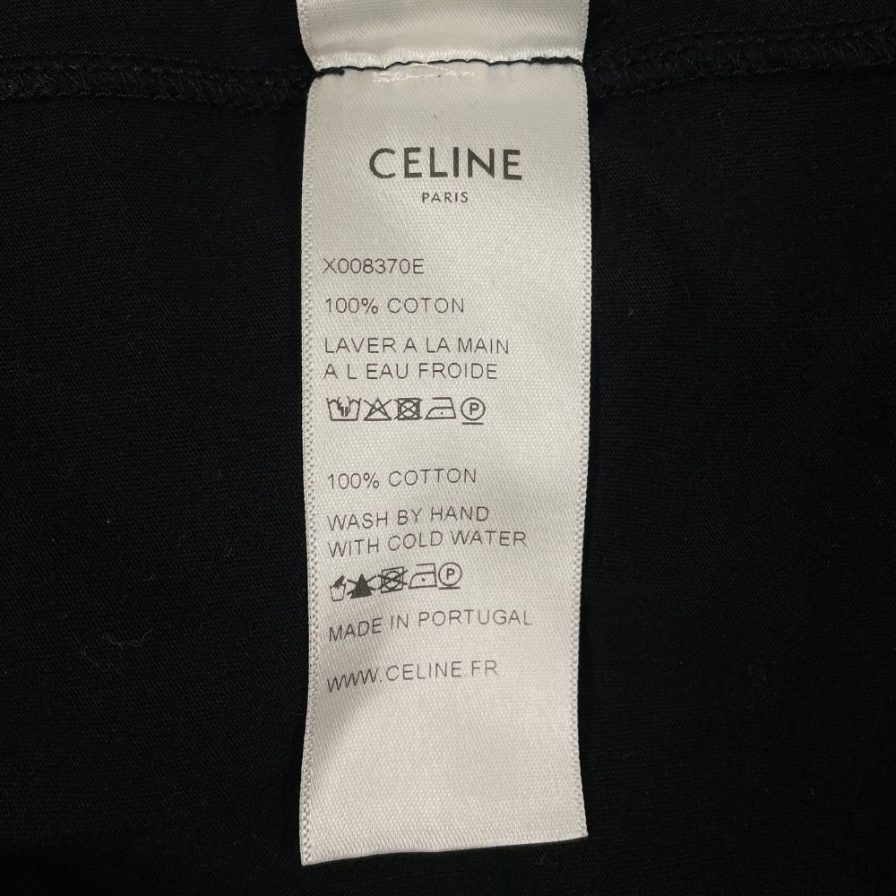 CELINE X008370E logo print t-shirt black XL Genuine / Z2135 CELINE X008370E logo print t-shirt black XL Genuine / Z2135