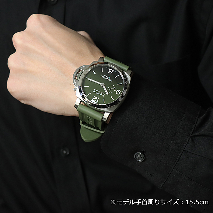 PANERAI Luminor Marina ミリタリーグリーンラバーベルト パネライ ルミノール マリーナ用ラバーベルト/ For PaneraiLuminor
