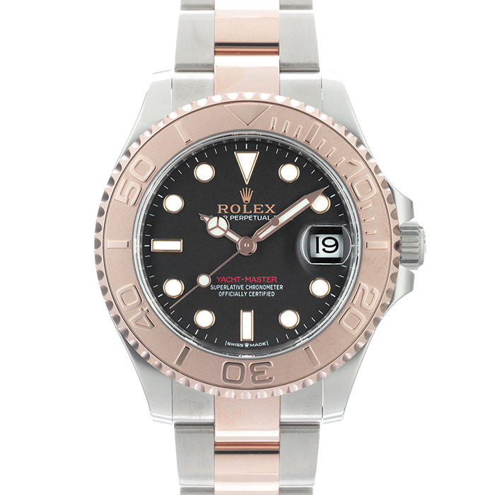 ＊ familiar 160cm ＊ Rolex Yacht-Master 37 Rose Gold/Steel Black Dial Gold Bezel