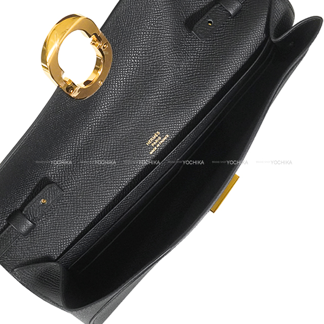 Pre-loved] HERMES Maillon ChaineD'ancre Wallet To Go Noir