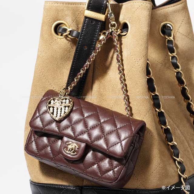 CHANEL メタリックブラウン ミニポーチ 2024-2025 Metiers d'Art Collection CHANEL Classic Mini Bag